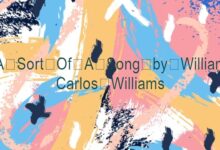 A Sort Of A Song by William Carlos Williams